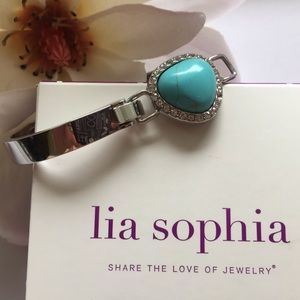 NWOT Retired Lia Sophia Bracelet w/Turquoise Charm